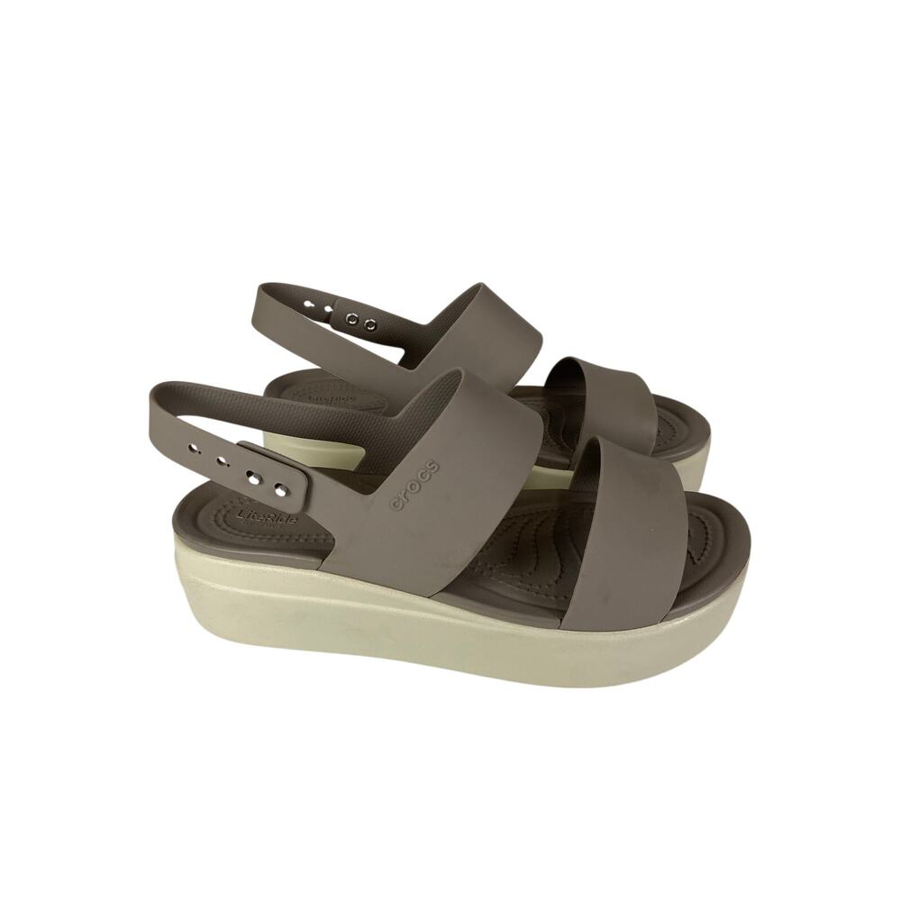 Crocs Literide Women's Brooklyn Low Wedge Sandals Two Strap Size 9